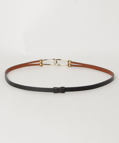 laboratory work（ラボラトリーワーク）の「Wループバックルベルト（ベルト・レディース・ブラック/ブラウン・FREE）」の3枚目の写真