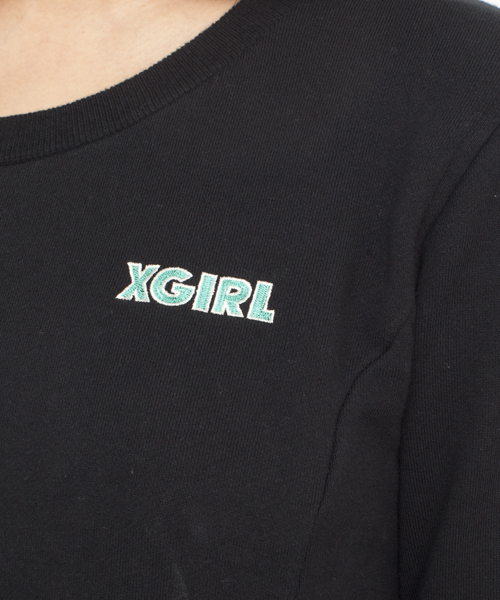 X-girl（エックスガール）の「A-LINE H/S DRESS（ワンピース・レディース・ホワイト/ブラック/ライトブルー・2/1）」の9枚目の写真