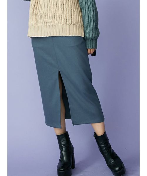 MURUA(ムルーア)の「ハイウエストペンシルスカート(スカート・レディース・ブラック/ピンク/ブルー・1/2)」の3枚目の写真