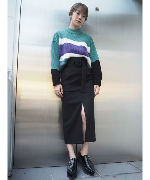 MURUA(ムルーア)の「ハイウエストペンシルスカート(スカート・レディース・ブラック/ピンク/ブルー・1/2)」の21枚目の写真