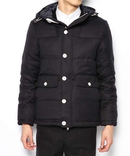 BEAMS(ビームス)の「□BEAMS / WOOL DOWN PARKA(ダウンジャケット/コート・メンズ・ライトグレー/ブルー系その他/ネイビー・SMALL/MEDIUM/LARGE)」の4枚目の写真
