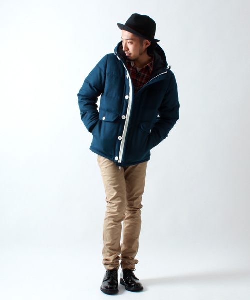 BEAMS(ビームス)の「□BEAMS / WOOL DOWN PARKA(ダウンジャケット/コート・メンズ・ライトグレー/ブルー系その他/ネイビー・SMALL/MEDIUM/LARGE)」の8枚目の写真