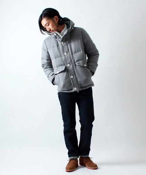 BEAMS(ビームス)の「□BEAMS / WOOL DOWN PARKA(ダウンジャケット/コート・メンズ・ライトグレー/ブルー系その他/ネイビー・SMALL/MEDIUM/LARGE)」の9枚目の写真