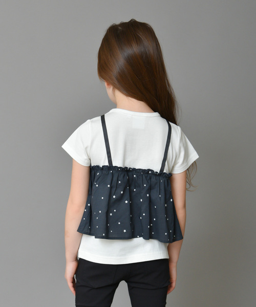 CONVERSE（コンバース）の「【★CONVERSE/コンバース】重ね着風半袖Tシャツ（Tシャツ/カットソー・キッズ・ベージュ/オフホワイト・90cm/110cm/100cm/120cm/130cm/140cm/150cm）」の4枚目の写真