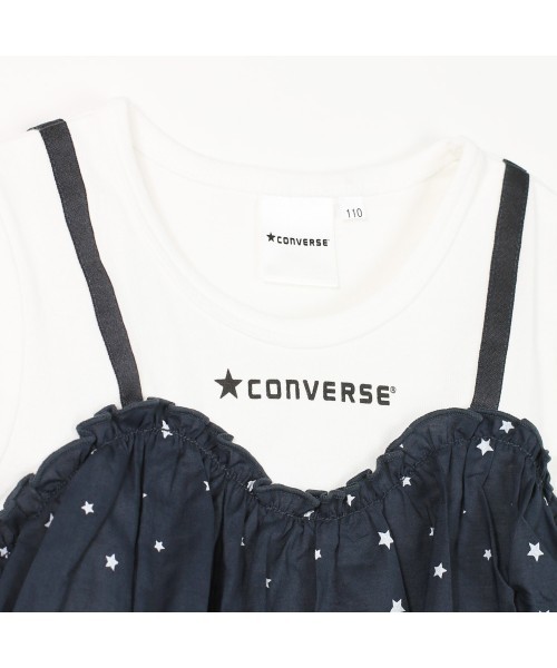 CONVERSE（コンバース）の「【★CONVERSE/コンバース】重ね着風半袖Tシャツ（Tシャツ/カットソー・キッズ・ベージュ/オフホワイト・90cm/110cm/100cm/120cm/130cm/140cm/150cm）」の8枚目の写真