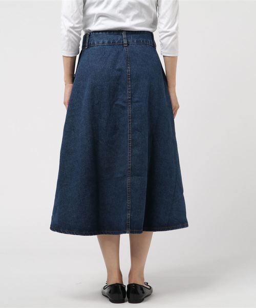 LUGG NAGG(ラグナグ)の「【Jewelobe/ ジュエローブ】 フロントボタン デニムスカート(デニムスカート・レディース・サックスブルー/ブルー・S/L)」の4枚目の写真