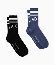 ARMANI EXCHANGE | 【A|Xアルマーニ エクスチェンジ】A|Xロゴソックス（2足セット）_メンズ(ソックス/靴下)