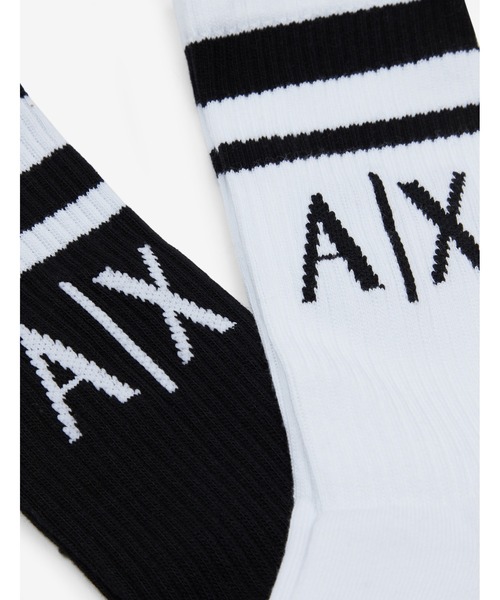 ARMANI Exchange ソックススニーカー A|X アルマーニ エクスチェンジ】ロゴ スニーカーソックス（2足