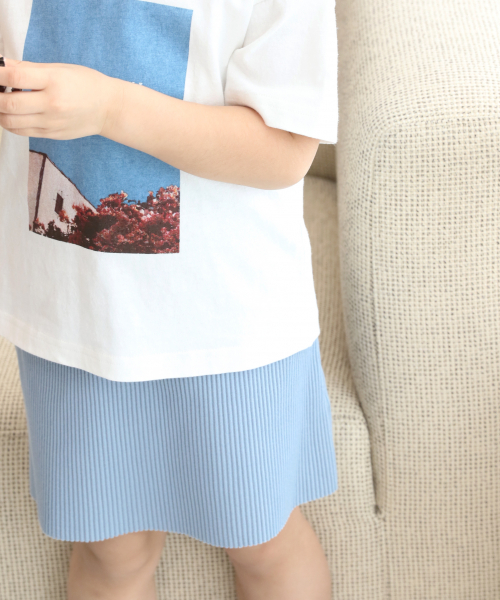 LOWRYS FARM（ローリーズファーム）の「カットリブスカート　830610（スカート・キッズ・ブラック/ベージュ/オフホワイト/ブルー・100/110/120）」の5枚目の写真