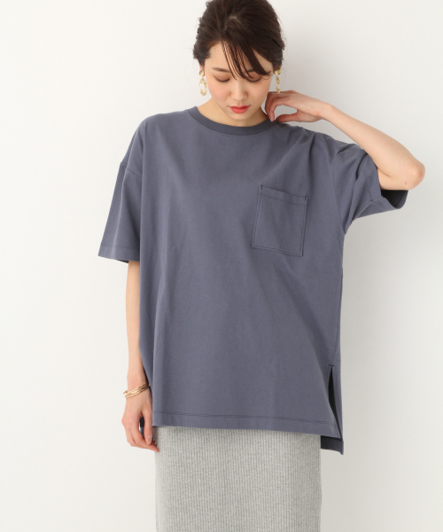 GLOBAL WORK(グローバルワーク)の「ピグメントフウチュニック/833214(Tシャツ/カットソー・レディース・イエロー/オフホワイト/ネイビー/ダークグレー・LARGE/MEDIUM)」の1枚目の写真