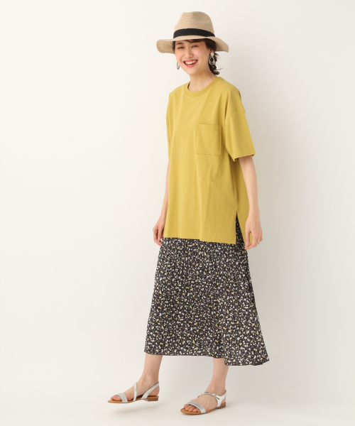 GLOBAL WORK(グローバルワーク)の「ピグメントフウチュニック/833214(Tシャツ/カットソー・レディース・イエロー/オフホワイト/ネイビー/ダークグレー・LARGE/MEDIUM)」の7枚目の写真