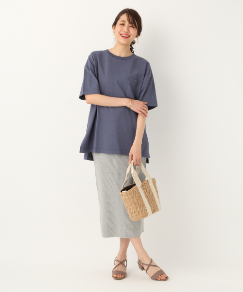 GLOBAL WORK(グローバルワーク)の「ピグメントフウチュニック/833214(Tシャツ/カットソー・レディース・イエロー/オフホワイト/ネイビー/ダークグレー・LARGE/MEDIUM)」の8枚目の写真