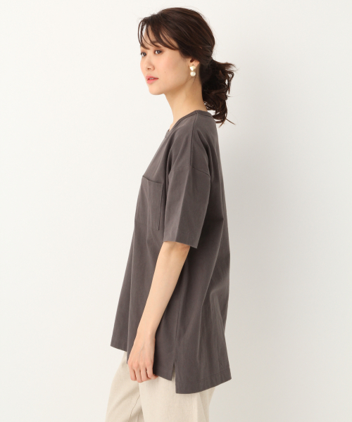 GLOBAL WORK(グローバルワーク)の「ピグメントフウチュニック/833214(Tシャツ/カットソー・レディース・イエロー/オフホワイト/ネイビー/ダークグレー・LARGE/MEDIUM)」の9枚目の写真