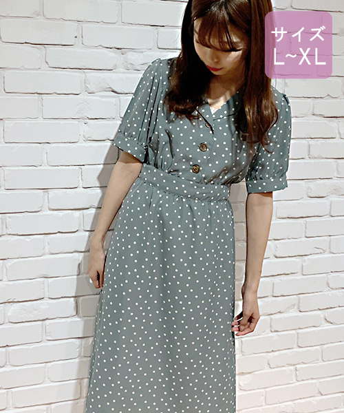 apres jour（アプレジュール）の「【大きいサイズ】アソート柄開襟ワンピース【ZOZOTOWN限定アイテム】（ワンピース・レディース・ブラック/ライトグリーン/ブルー・X-LARGE）」の18枚目の写真