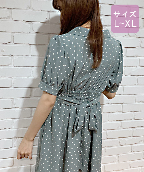 apres jour（アプレジュール）の「【大きいサイズ】アソート柄開襟ワンピース【ZOZOTOWN限定アイテム】（ワンピース・レディース・ブラック/ライトグリーン/ブルー・X-LARGE）」の10枚目の写真