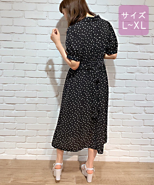 apres jour（アプレジュール）の「【大きいサイズ】アソート柄開襟ワンピース【ZOZOTOWN限定アイテム】（ワンピース・レディース・ブラック/ライトグリーン/ブルー・X-LARGE）」の15枚目の写真