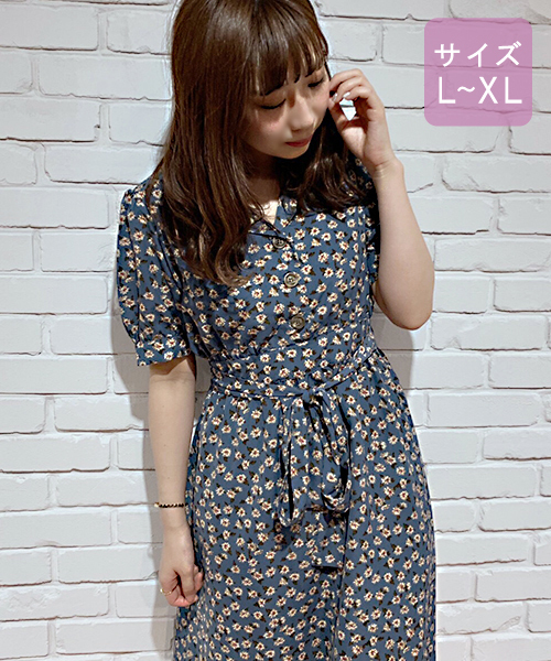 apres jour（アプレジュール）の「【大きいサイズ】アソート柄開襟ワンピース【ZOZOTOWN限定アイテム】（ワンピース・レディース・ブラック/ライトグリーン/ブルー・X-LARGE）」の17枚目の写真