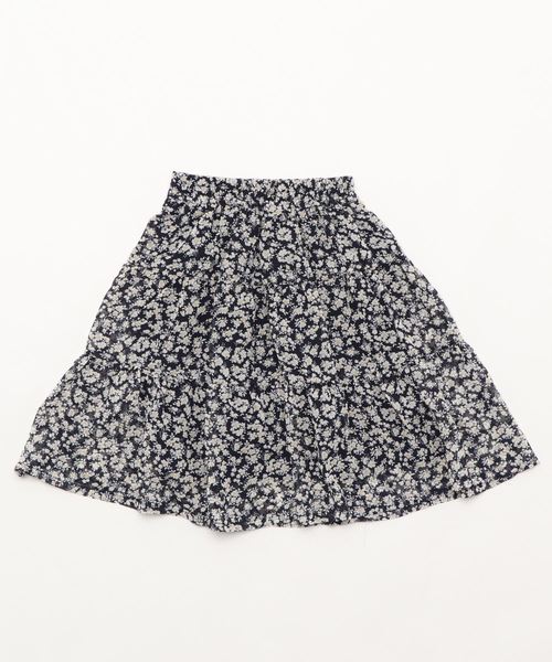 GLOBAL WORK(グローバルワーク)の「【キッズ】プリントシフォンティアードスカート/840089(スカート・キッズ・ネイビー/ホワイト系その他2・LARGE/MEDIUM/SMALL/X-LARGE/XX-LARGE)」の3枚目の写真