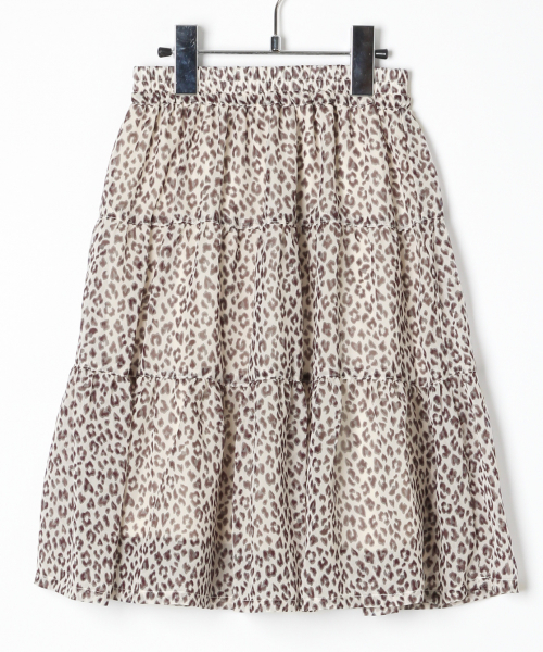 GLOBAL WORK(グローバルワーク)の「【キッズ】プリントシフォンティアードスカート/840089(スカート・キッズ・ネイビー/ホワイト系その他2・LARGE/MEDIUM/SMALL/X-LARGE/XX-LARGE)」の2枚目の写真