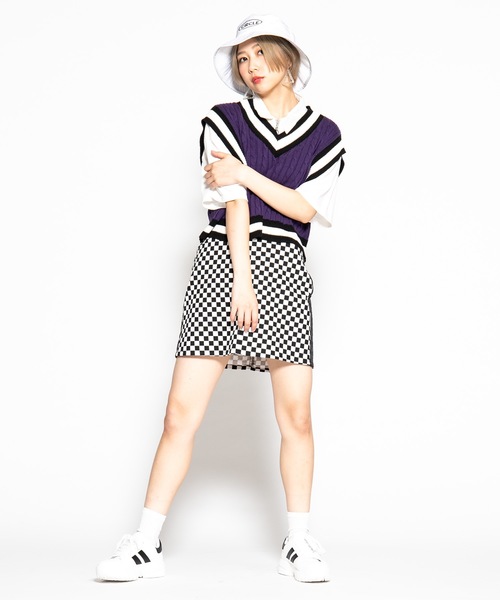 WEGO（ウィゴー）の「WEGO/チルデンベスト（ベスト・レディース・ホワイト/ブラック/ベージュ/パープル/グリーン・FREE）」の8枚目の写真