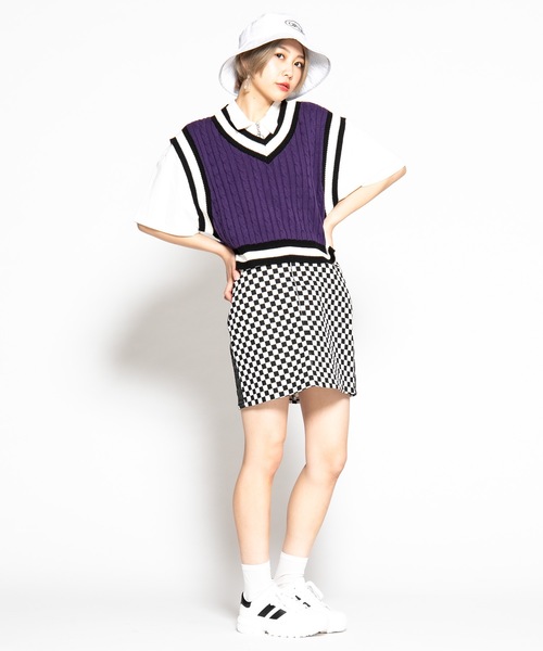 WEGO（ウィゴー）の「WEGO/チルデンベスト（ベスト・レディース・ホワイト/ブラック/ベージュ/パープル/グリーン・FREE）」の10枚目の写真