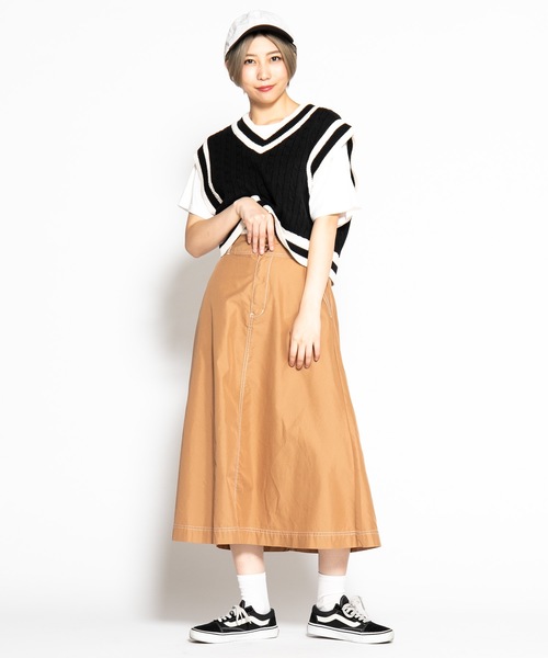 WEGO（ウィゴー）の「WEGO/チルデンベスト（ベスト・レディース・ホワイト/ブラック/ベージュ/パープル/グリーン・FREE）」の17枚目の写真