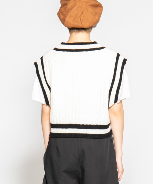 WEGO（ウィゴー）の「WEGO/チルデンベスト（ベスト・レディース・ホワイト/ブラック/ベージュ/パープル/グリーン・FREE）」の20枚目の写真