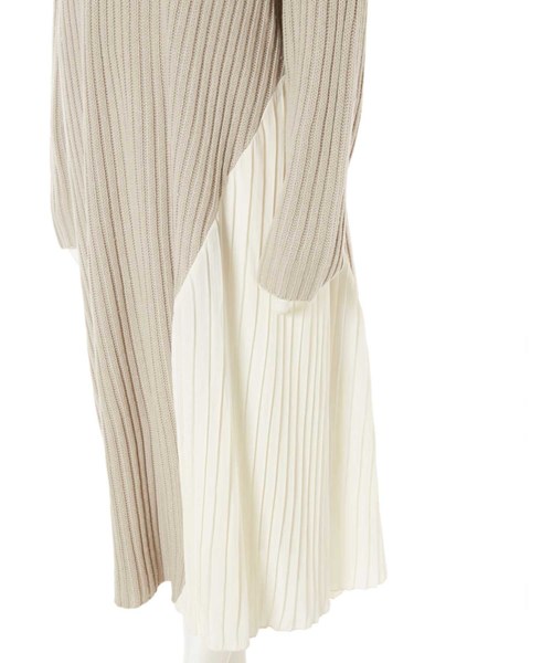 fifth(フィフス)の「プリーツドッキングニットワンピース(ワンピース・レディース・モカ/グレイッシュベージュ・MEDIUM)」の3枚目の写真
