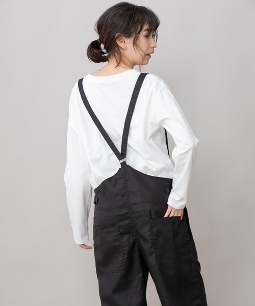 Munich（ミューニック）の「リヨセルコットンリネンツイルサロペット /ジャンプスーツ（サロペット/オーバーオール・レディース・ブラック/カーキ/マスタード・S/M）」の7枚目の写真