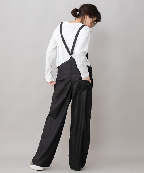 Munich（ミューニック）の「リヨセルコットンリネンツイルサロペット /ジャンプスーツ（サロペット/オーバーオール・レディース・ブラック/カーキ/マスタード・S/M）」の12枚目の写真