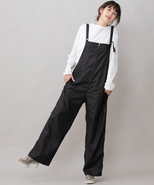 Munich（ミューニック）の「リヨセルコットンリネンツイルサロペット /ジャンプスーツ（サロペット/オーバーオール・レディース・ブラック/カーキ/マスタード・S/M）」の14枚目の写真