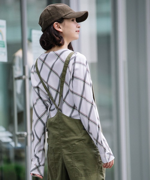 Munich（ミューニック）の「リヨセルコットンリネンツイルサロペット /ジャンプスーツ（サロペット/オーバーオール・レディース・ブラック/カーキ/マスタード・S/M）」の18枚目の写真