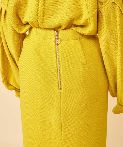 MIIA（ミーア）の「マーメイドニットスカート（スカート・レディース・ベージュ/ブラウン/イエロー・FREE）」の5枚目の写真