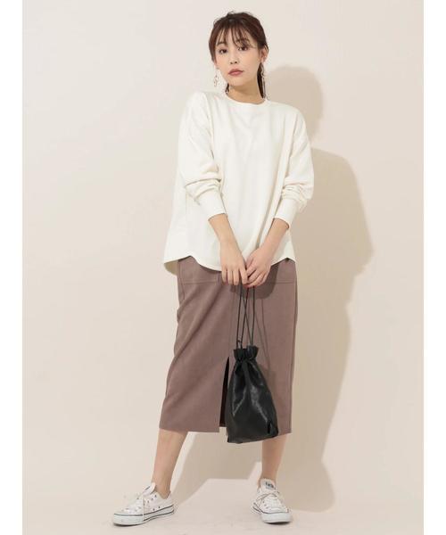 RAY CASSIN FAVORI（レイカズンフェバリ）の「・【RAY CASSIN】 ポンチスエードスカート＊（スカート・レディース・ベージュ/アイボリー/モカ・FREE）」の5枚目の写真