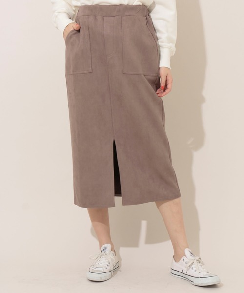 RAY CASSIN FAVORI（レイカズンフェバリ）の「・【RAY CASSIN】 ポンチスエードスカート＊（スカート・レディース・ベージュ/アイボリー/モカ・FREE）」の2枚目の写真