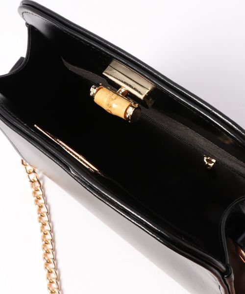 Edit Sheen（エディットシーン）の「バンブーモチーフミニチェーンショルダー（ショルダーバッグ・レディース・ブラック・FREE）」の3枚目の写真