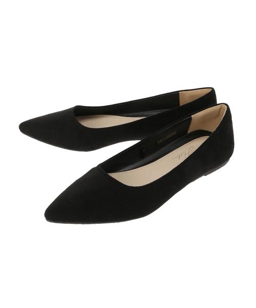 AMERICAN HOLIC（アメリカンホリック）の「スエード調カップインソールフラットパンプス　＊（パンプス・レディース・ライトグレー/ネイビー/ブラック/グレイッシュベージュ・23.5cm/24.5cm/24cm/23cm）」の5枚目の写真