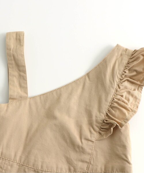 apres les cours（アプレレクール）の「/ワンショルジャンスカ（ジャンパースカート・キッズ・ベージュ/ネイビー・90/100/110/120/80/130/140）」の7枚目の写真