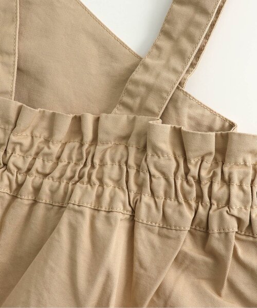 apres les cours（アプレレクール）の「/ワンショルジャンスカ（ジャンパースカート・キッズ・ベージュ/ネイビー・90/100/110/120/80/130/140）」の5枚目の写真