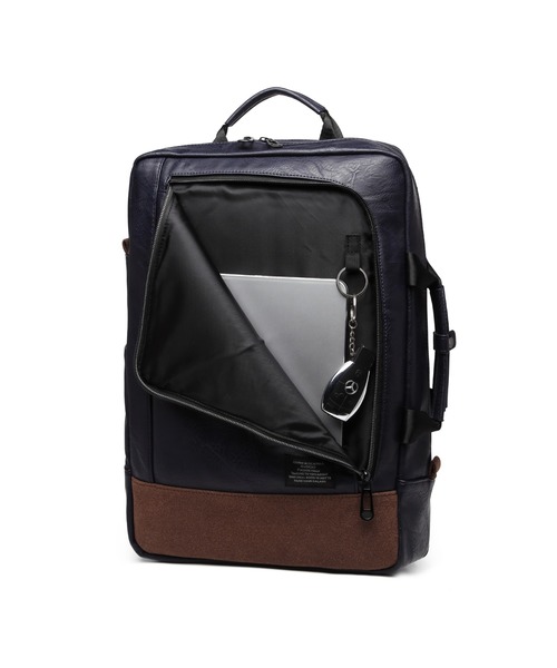 GUSCIO UOMO(グッシオ ウォーモ)の「【グッシオ ウォーモ】 3WAY ビジネスリュックサック 【通勤 通学】(ビジネスバッグ・メンズ・カーキ/ブラウン/ネイビー/ブラック・FREE)」の19枚目の写真