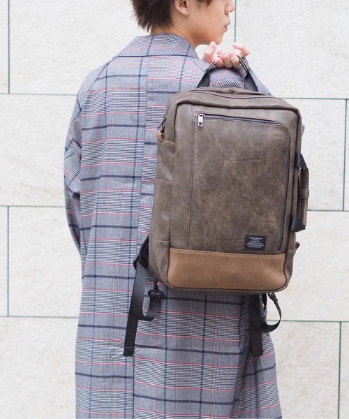 GUSCIO UOMO(グッシオ ウォーモ)の「【グッシオ ウォーモ】 3WAY ビジネスリュックサック 【通勤 通学】(ビジネスバッグ・メンズ・カーキ/ブラウン/ネイビー/ブラック・FREE)」の21枚目の写真