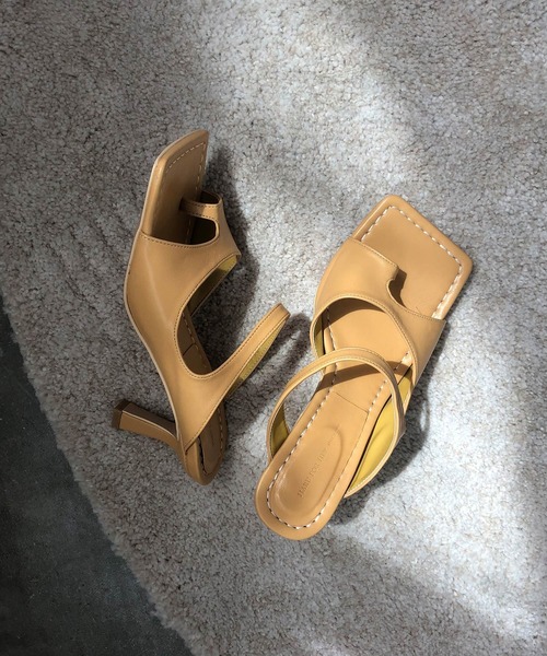 chuclla（チュクラ）の「【chuclla】Square-toe thongs mule sb-6 chs38（サンダル・レディース・ホワイト/ブラック/モスグリーン/キャメル/アイボリー・40/38/39/36/37）」の5枚目の写真