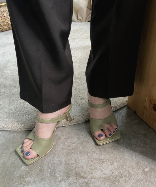 chuclla】Square-toe thongs mule sb-6 chs38（サンダル