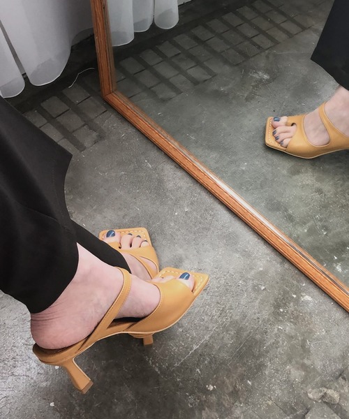 chuclla（チュクラ）の「【chuclla】Square-toe thongs mule sb-6 chs38（サンダル・レディース・ホワイト/ブラック/モスグリーン/キャメル/アイボリー・40/38/39/36/37）」の12枚目の写真