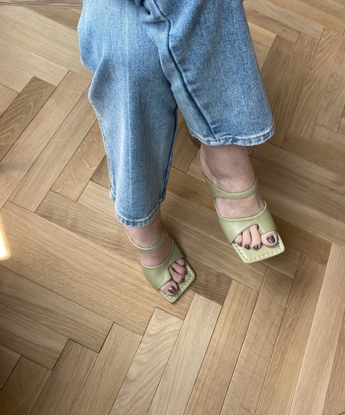 chuclla（チュクラ）の「【chuclla】Square-toe thongs mule sb-6 chs38（サンダル・レディース・ホワイト/ブラック/モスグリーン/キャメル/アイボリー・40/38/39/36/37）」の20枚目の写真