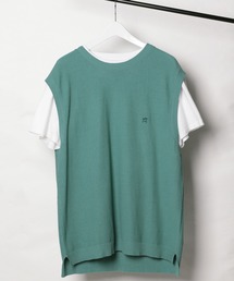 レイヤードニットベスト S/S TEE