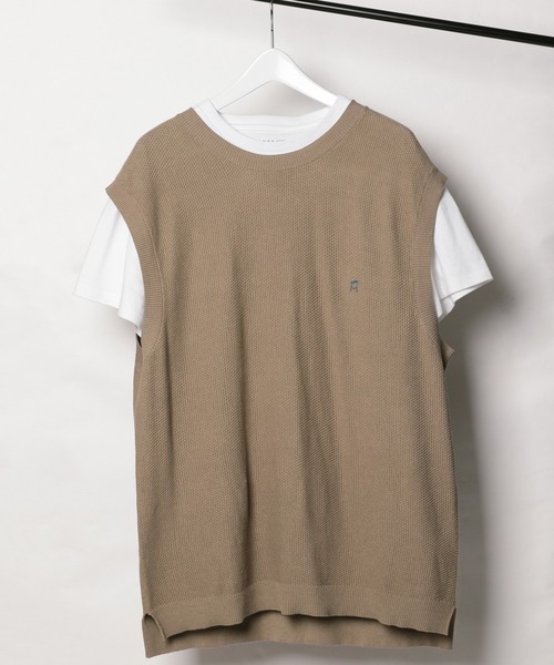 BAYFLOW(ベイフロー)の「レイヤードニットベスト S/S TEE(ベスト・メンズ・ネイビー/ブラウン/グリーン・SMALL/MEDIUM/LARGE)」の18枚目の写真