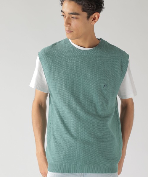 BAYFLOW(ベイフロー)の「レイヤードニットベスト S/S TEE(ベスト・メンズ・ネイビー/ブラウン/グリーン・SMALL/MEDIUM/LARGE)」の19枚目の写真