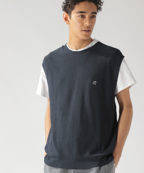 BAYFLOW(ベイフロー)の「レイヤードニットベスト S/S TEE(ベスト・メンズ・ネイビー/ブラウン/グリーン・SMALL/MEDIUM/LARGE)」の20枚目の写真