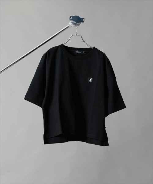 KANGOL(カンゴール)の「KANGOL【カンゴール】ドロップショルダーショート丈バックロゴ半袖Tシャツ(Tシャツ/カットソー・レディース・ホワイト/ブラック/チャコール・M/L/XL)」の16枚目の写真
